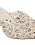 Gold-Toned & Silver-Toned Embellished Ethnic Block Mules 3